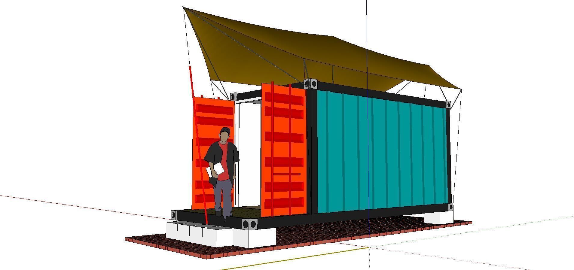 City Simple Art Building-Container-0287 3D model_1