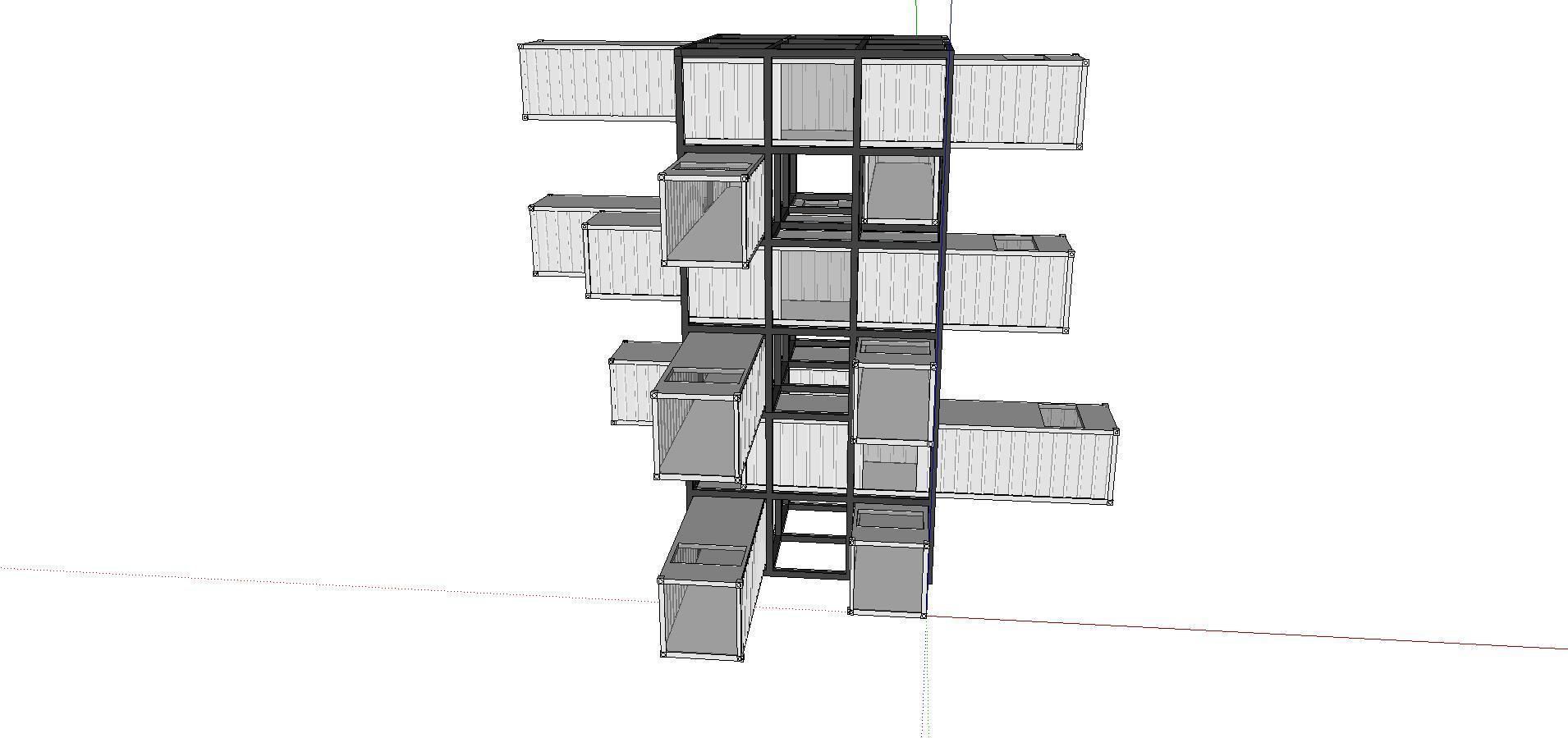 City Simple Art Building-Container-0269 3D model_4