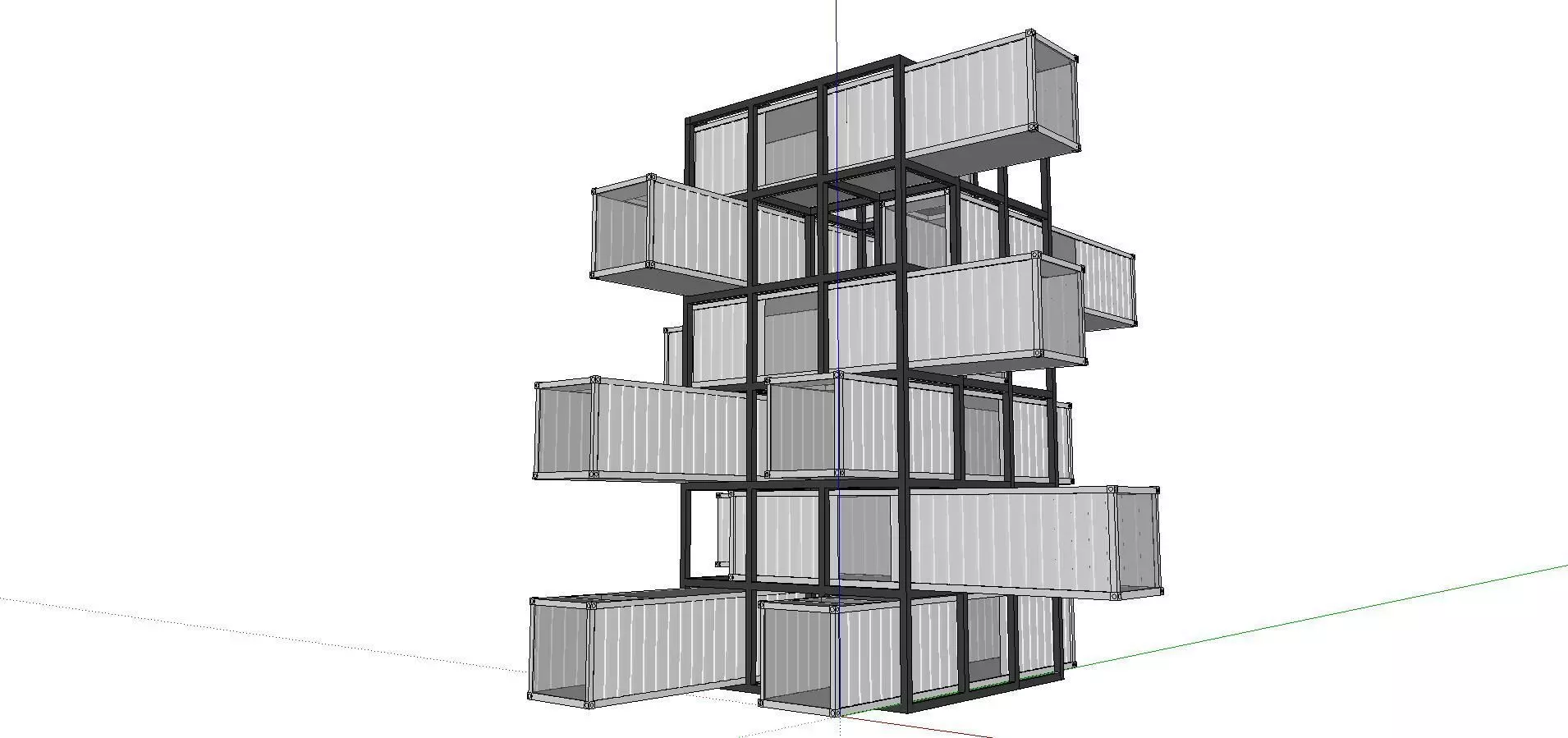City Simple Art Building-Container-0269 3D model_0