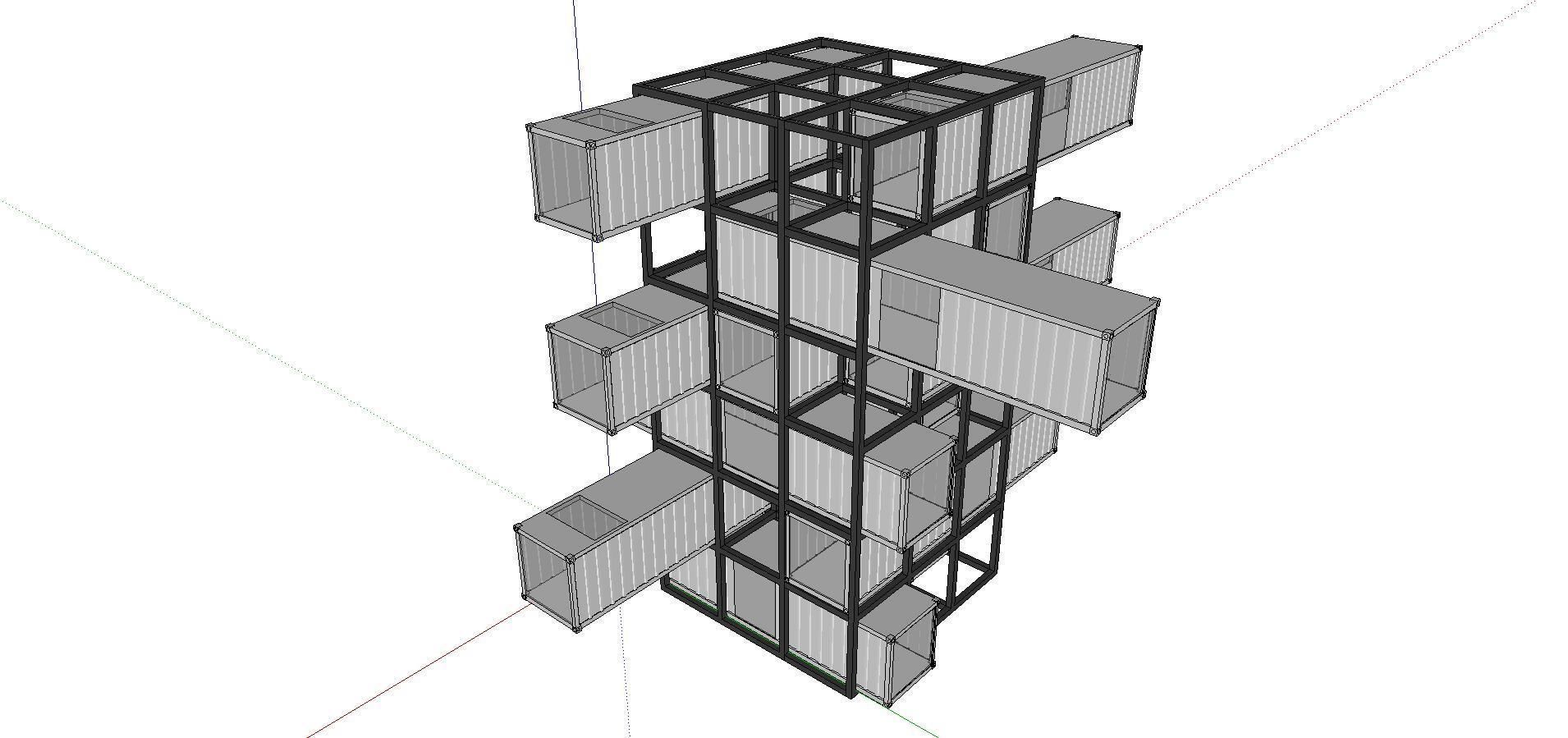 City Simple Art Building-Container-0269 3D model_3