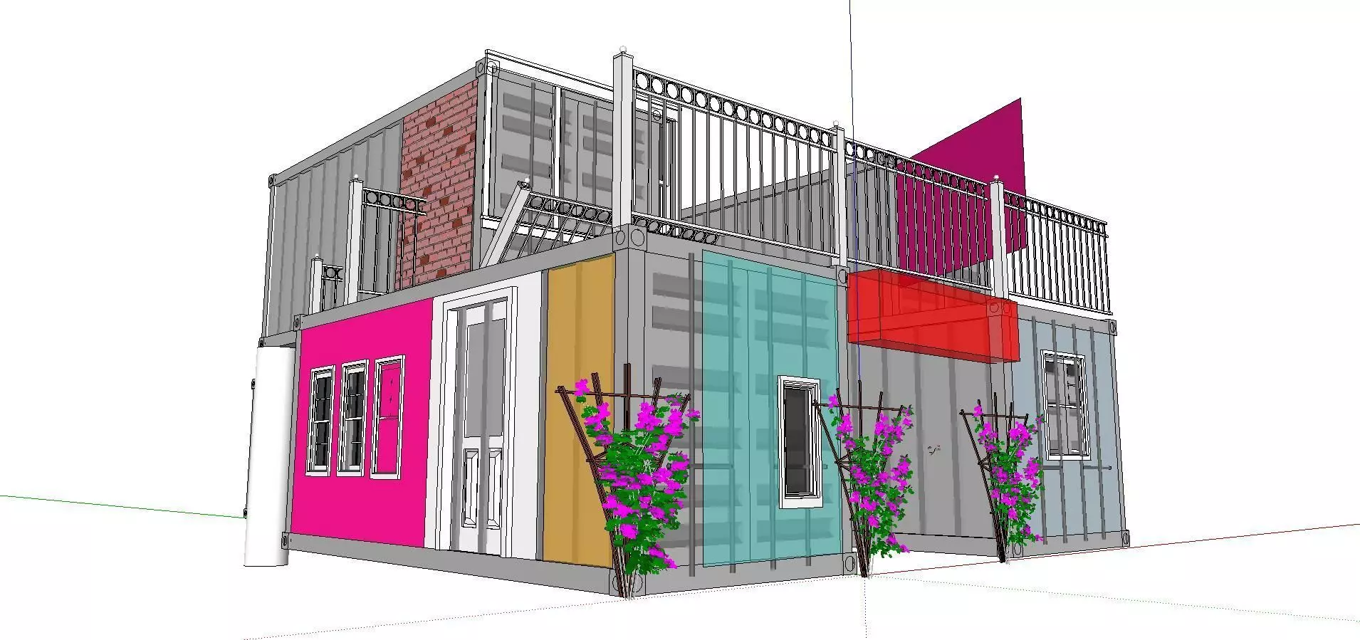 City Simple Art Building-Container-0268 3D model_0