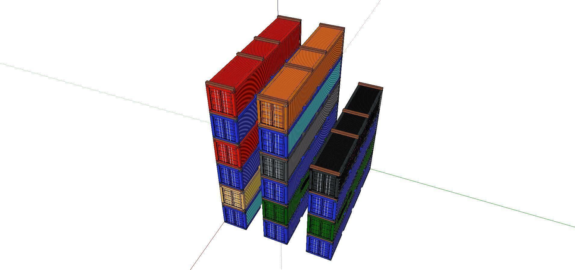 City Simple Art Building-Container-0262 3D model_1