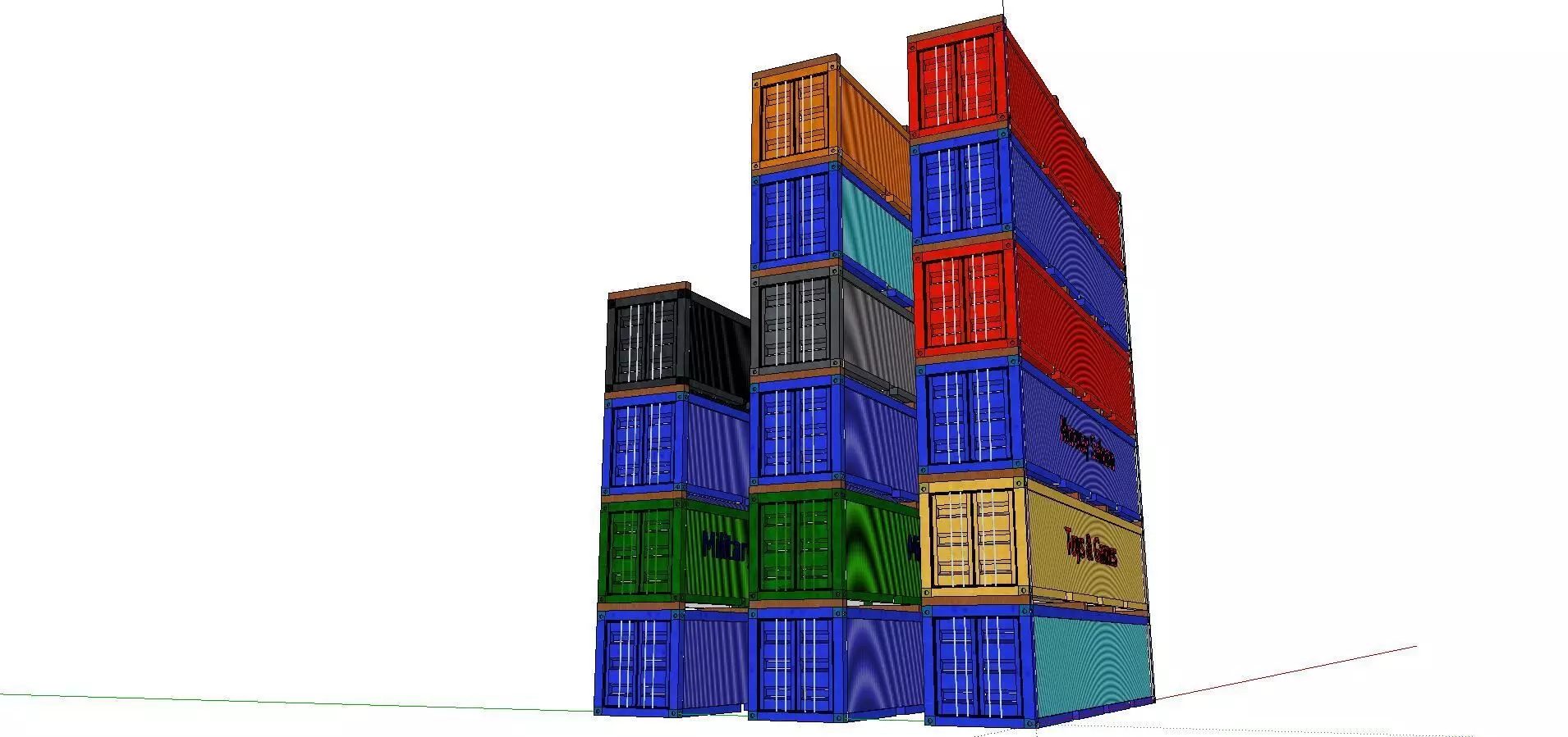 City Simple Art Building-Container-0262 3D model_0