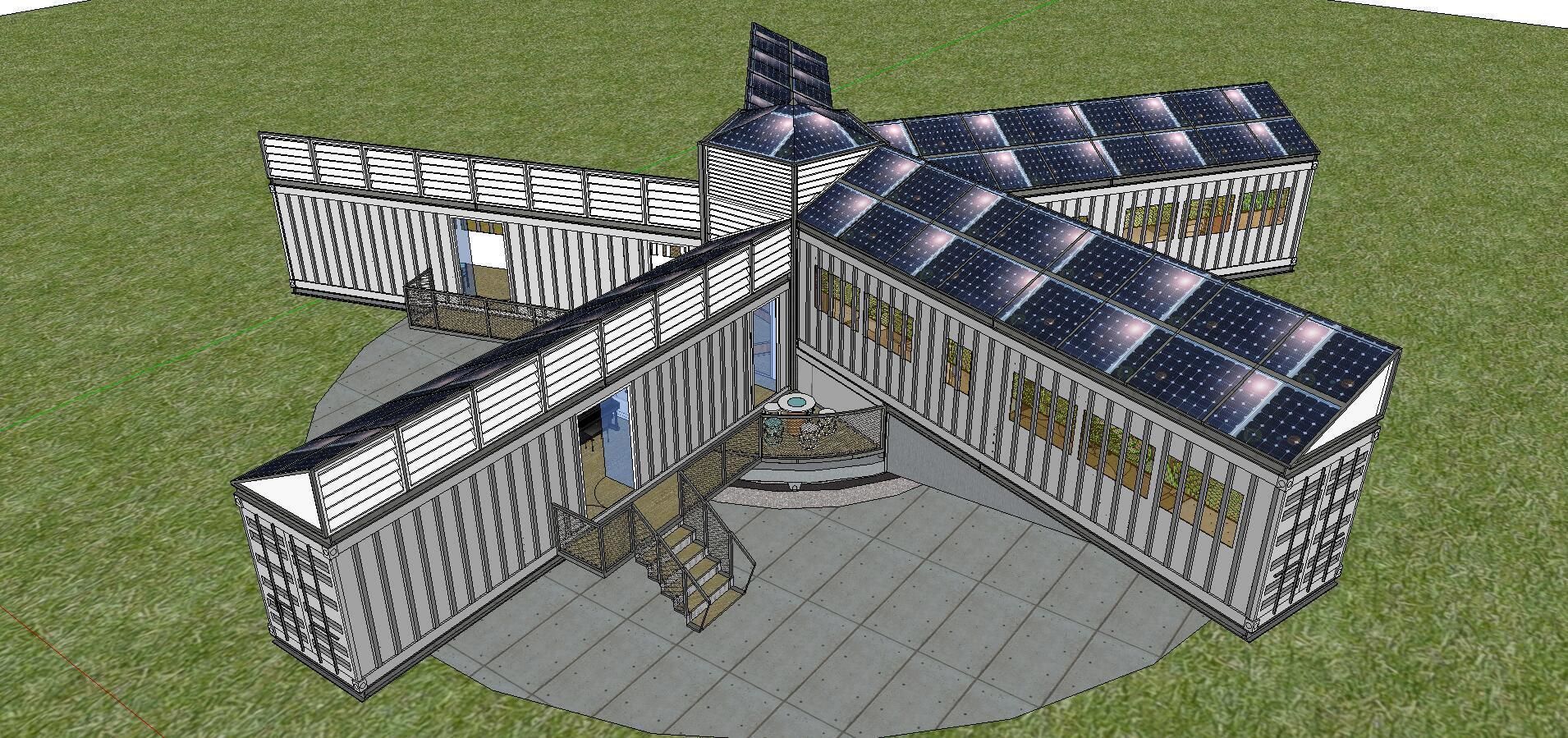 City Simple Art Building-Container-0248 3D model_4