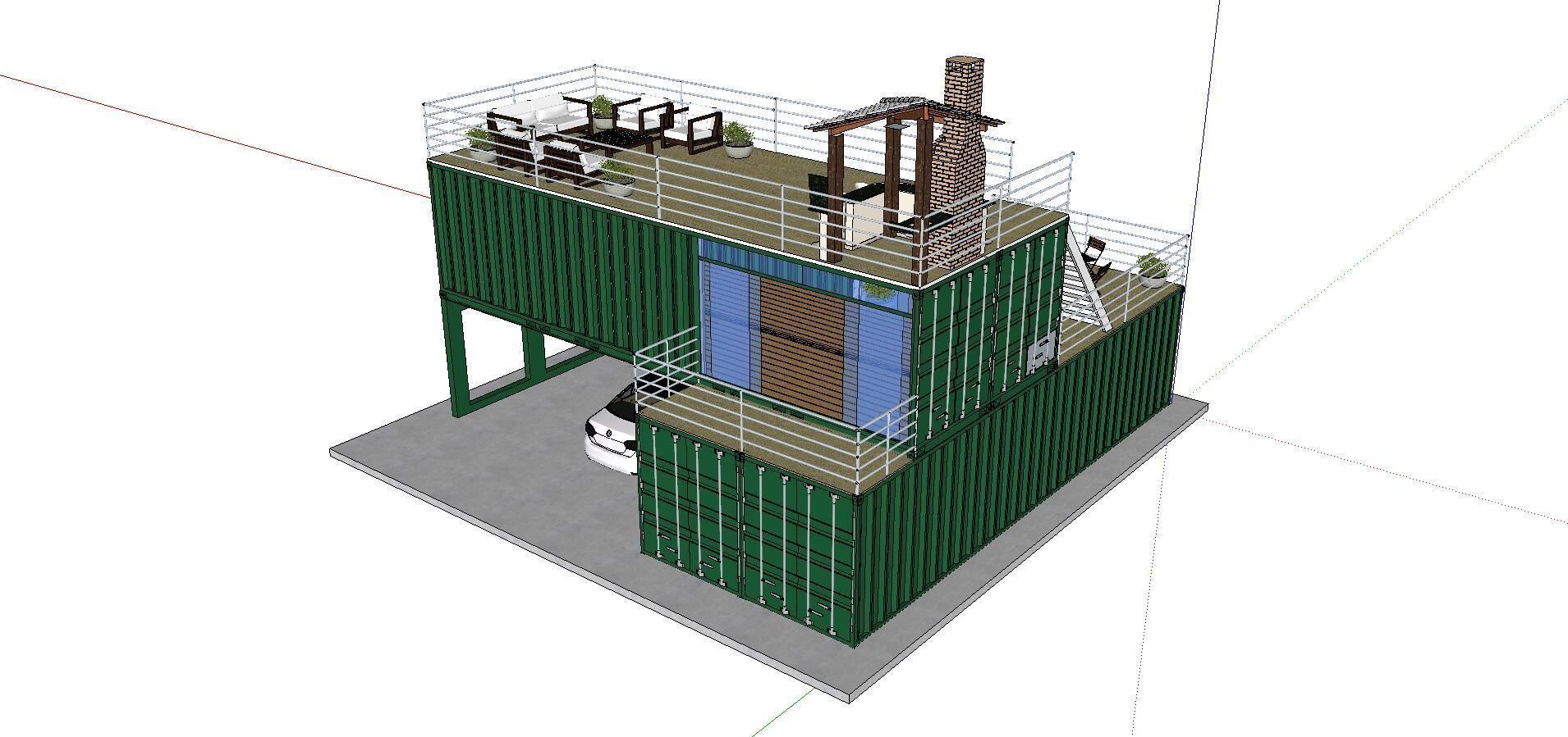 City Simple Art Building-Container-0241 3D model_3