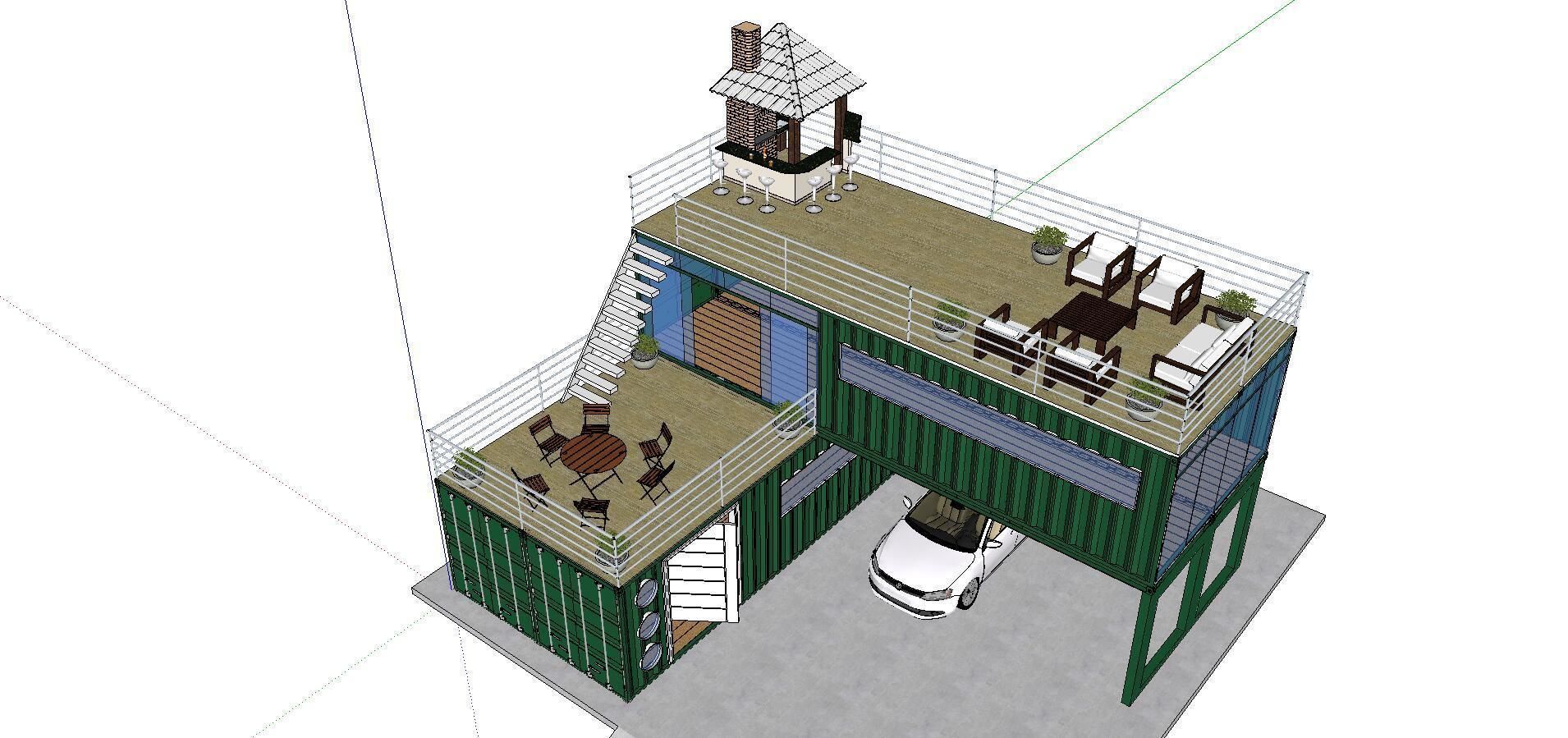 City Simple Art Building-Container-0241 3D model_4