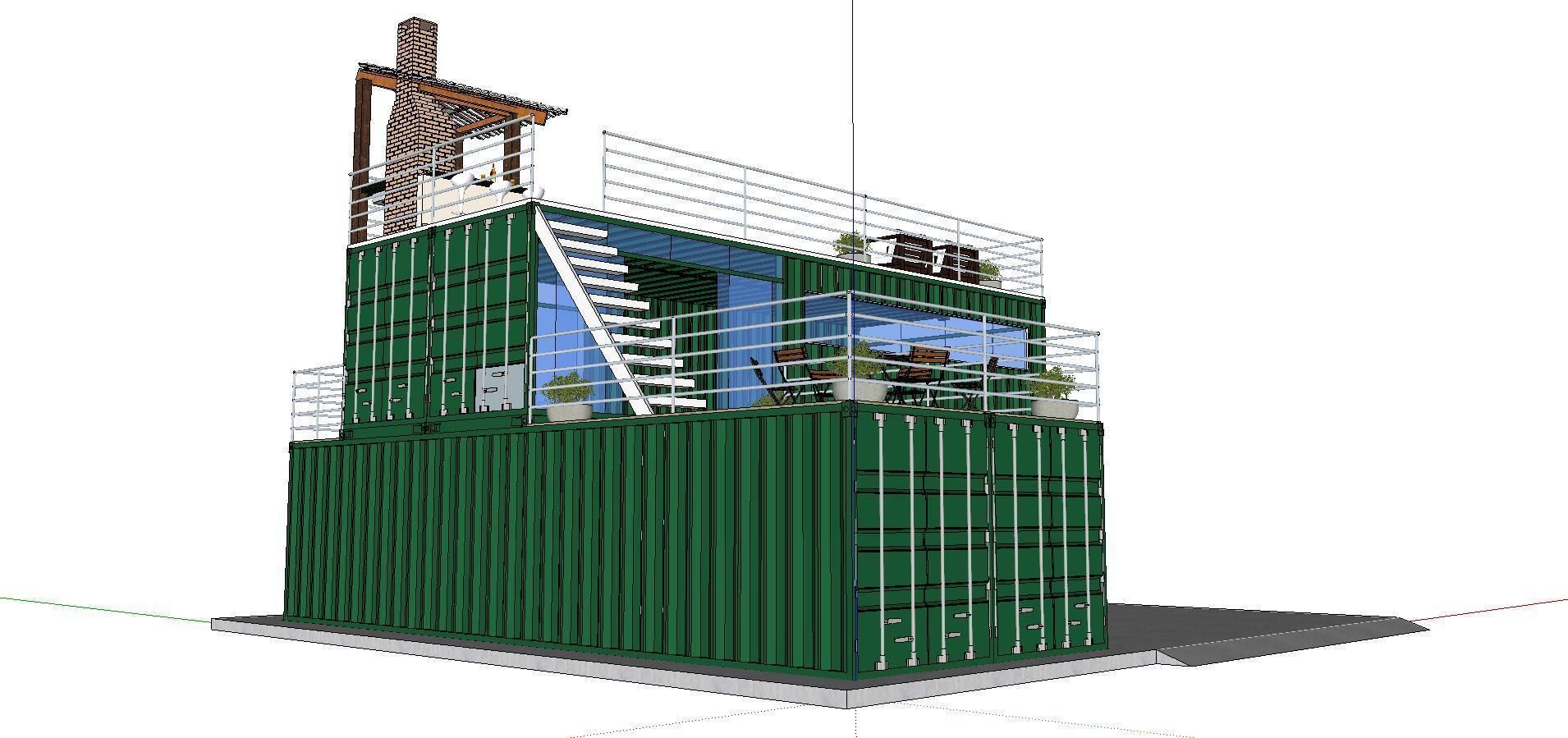 City Simple Art Building-Container-0241 3D model_1