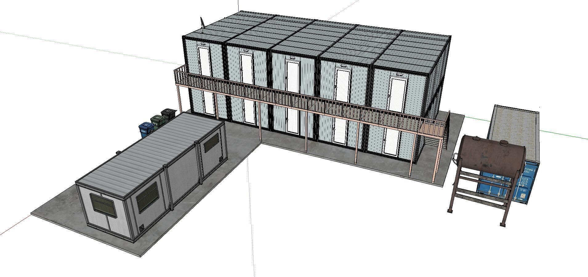 City Simple Art Building-Container-0240 3D model_4