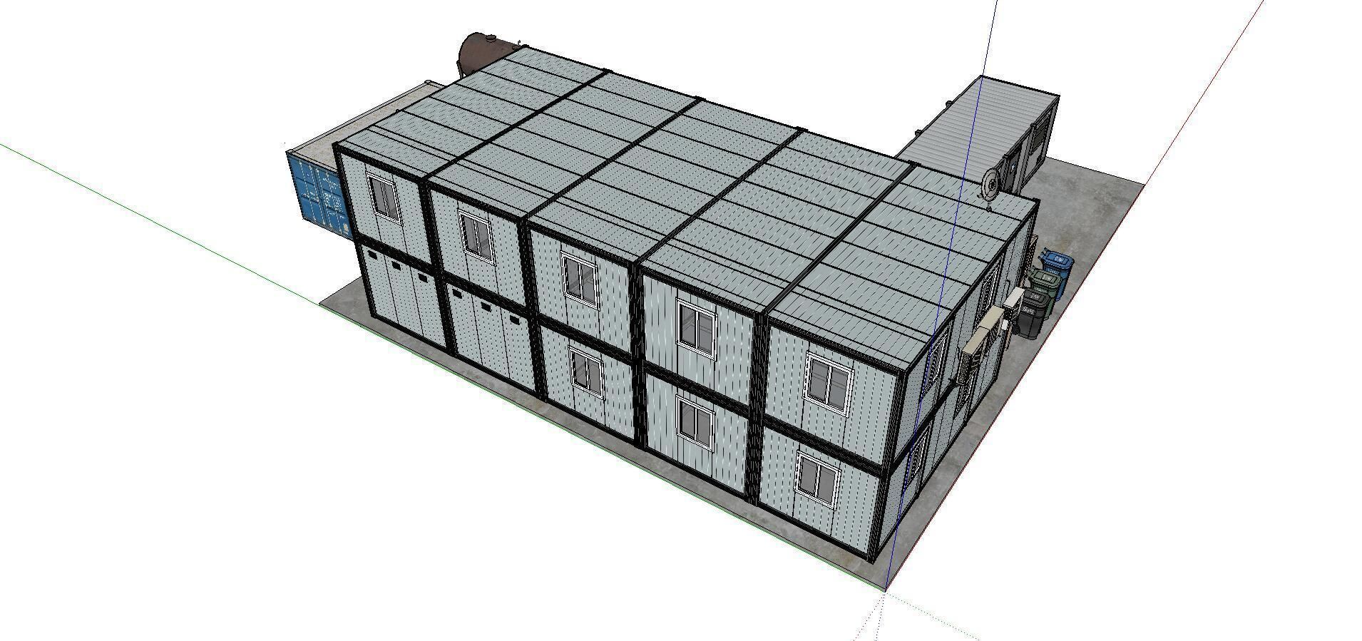 City Simple Art Building-Container-0240 3D model_3