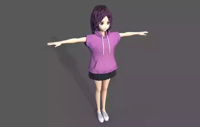 3D Model Anime Character for Game or Animation 
