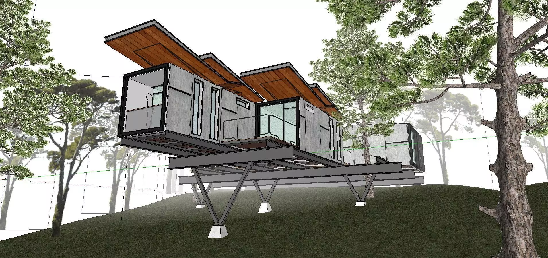 City Simple Art Building-Container-0236 3D model_0