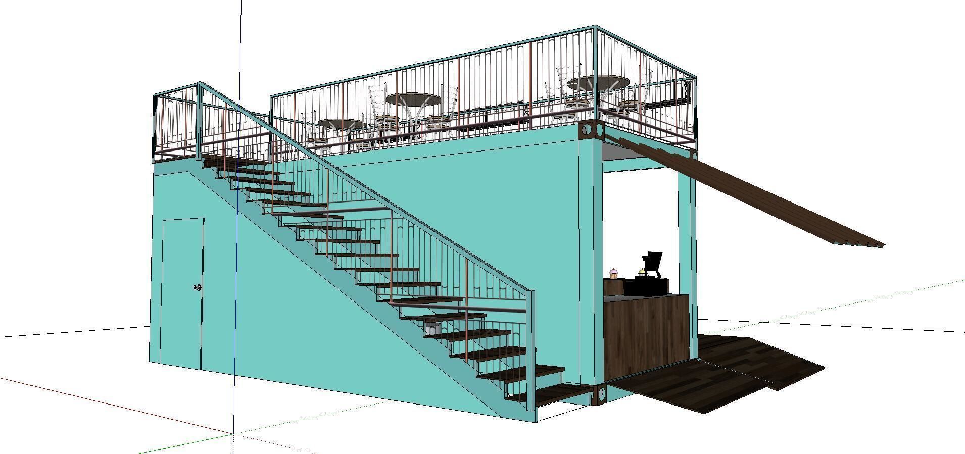 City Simple Art Building-Container-0232 3D model_2