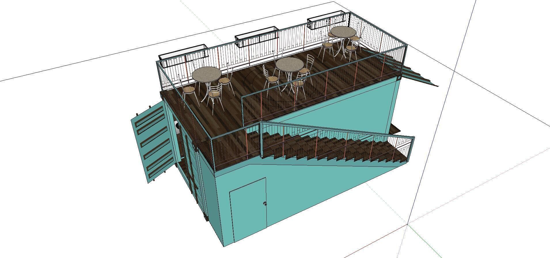 City Simple Art Building-Container-0232 3D model_3