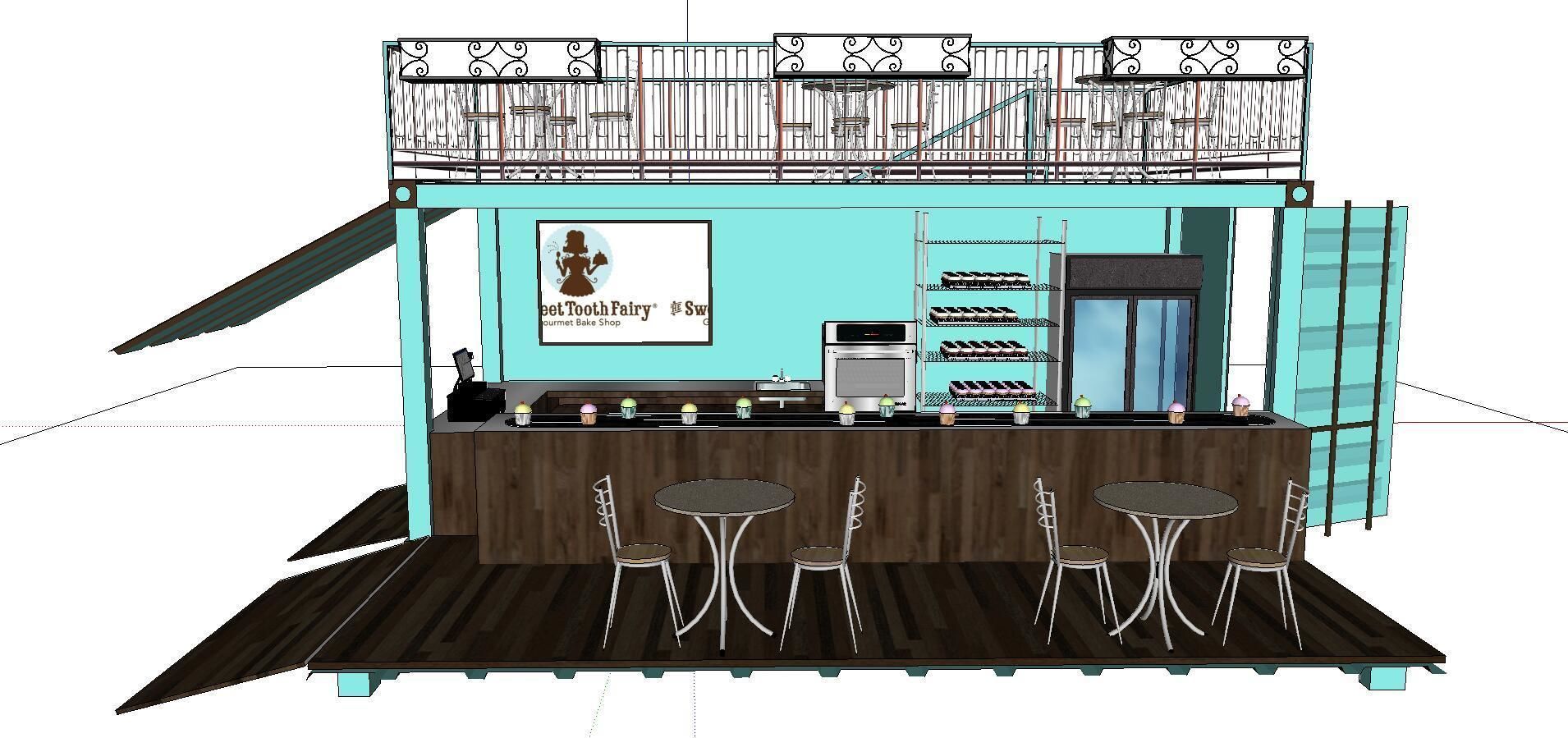 City Simple Art Building-Container-0232 3D model_4