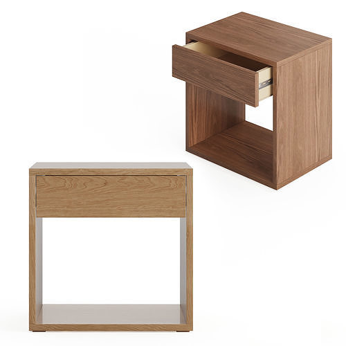 Cube - Bedside Drawer Table 3D model