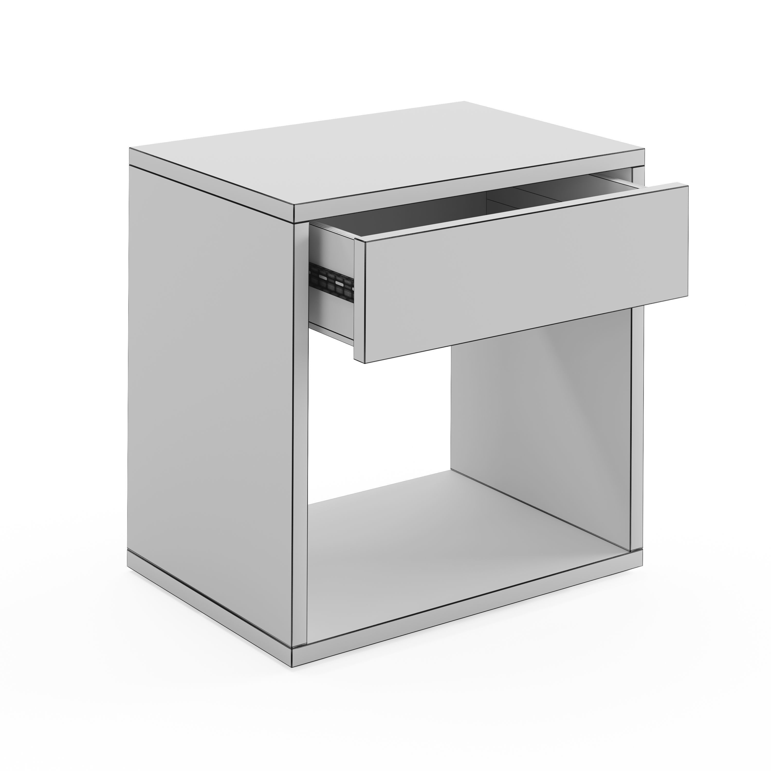Cube - Bedside Drawer Table 3D model_4