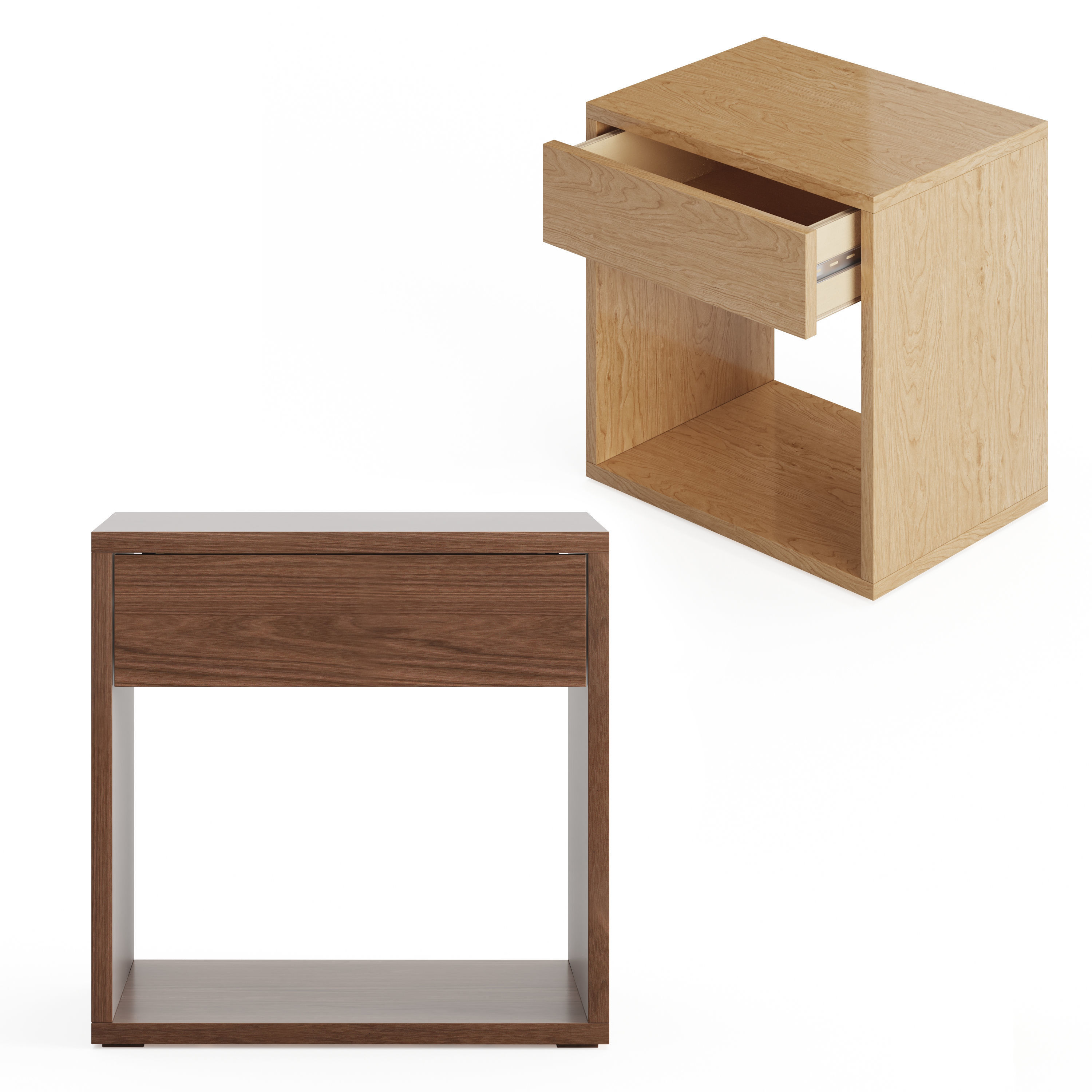 Cube - Bedside Drawer Table 3D model_1