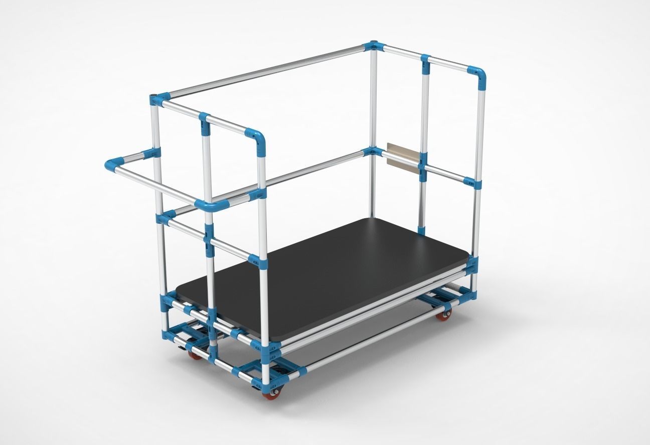 Hand Truck For Using Assembling  Factory Warehouses 3D model_1