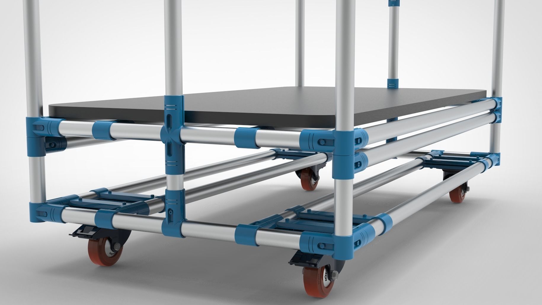 Hand Truck For Using Assembling  Factory Warehouses 3D model_4