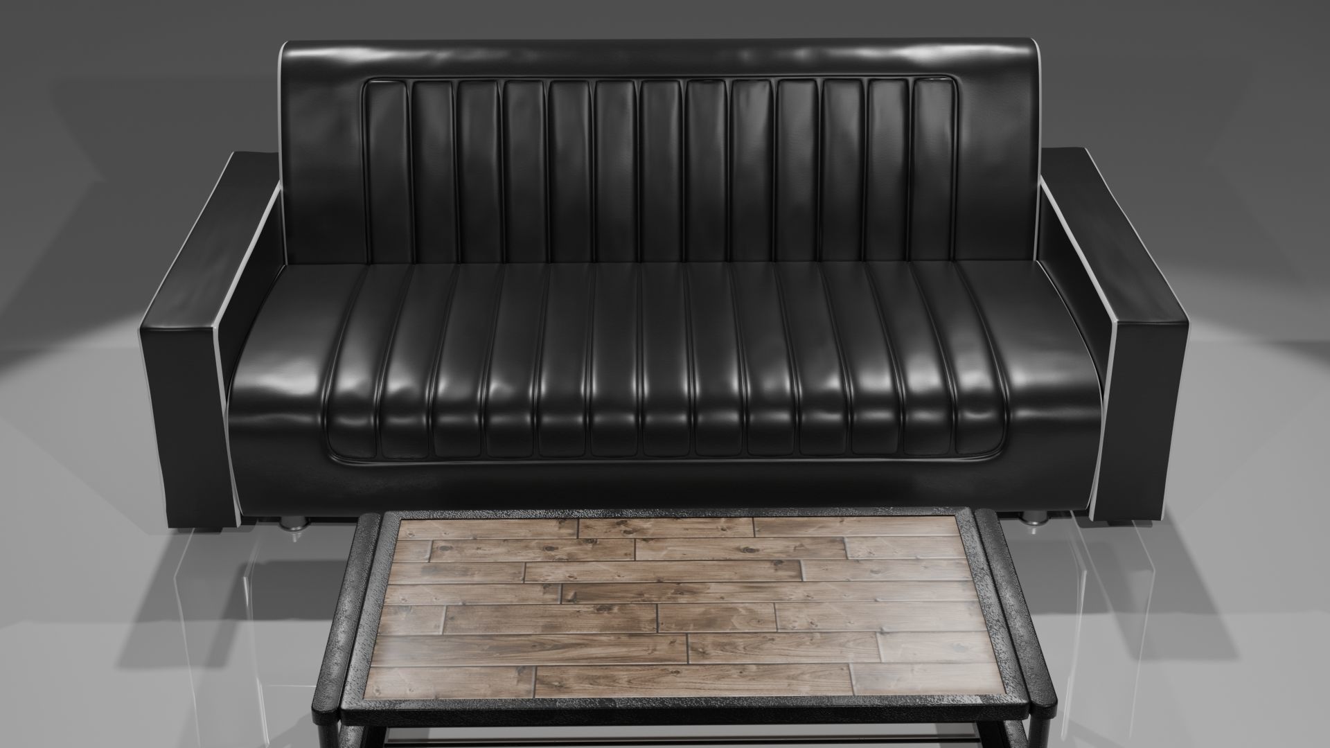 American Sofa and Table 3D model_4