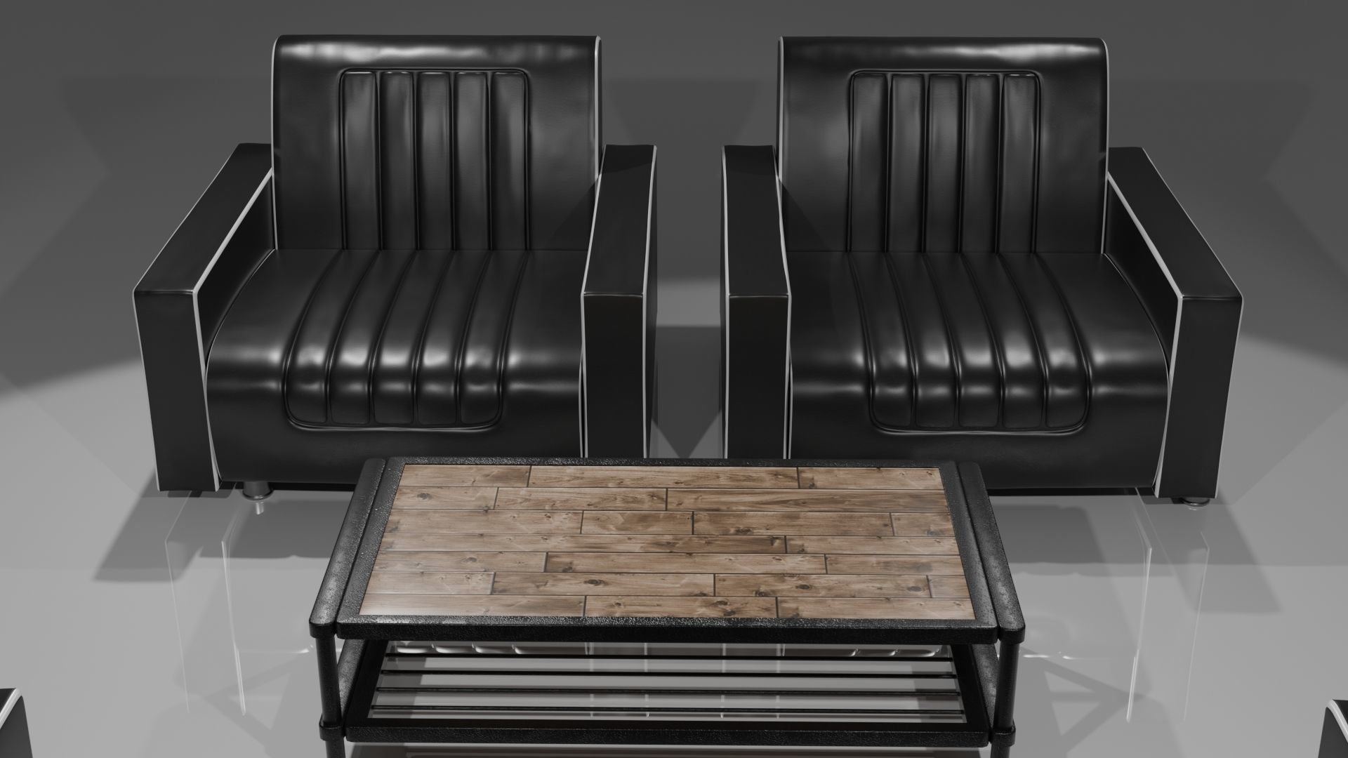 American Sofa and Table 3D model_3
