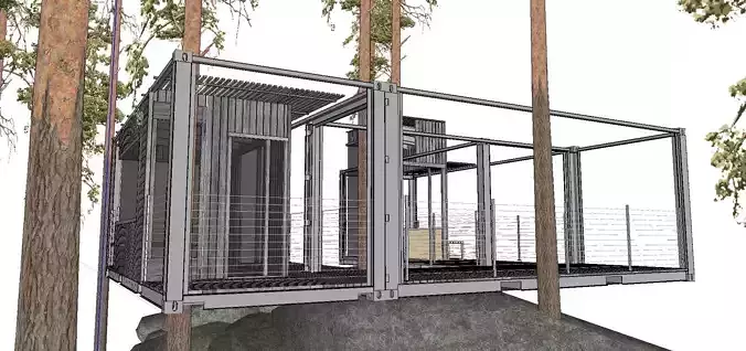 City Simple Art Building-Container-044