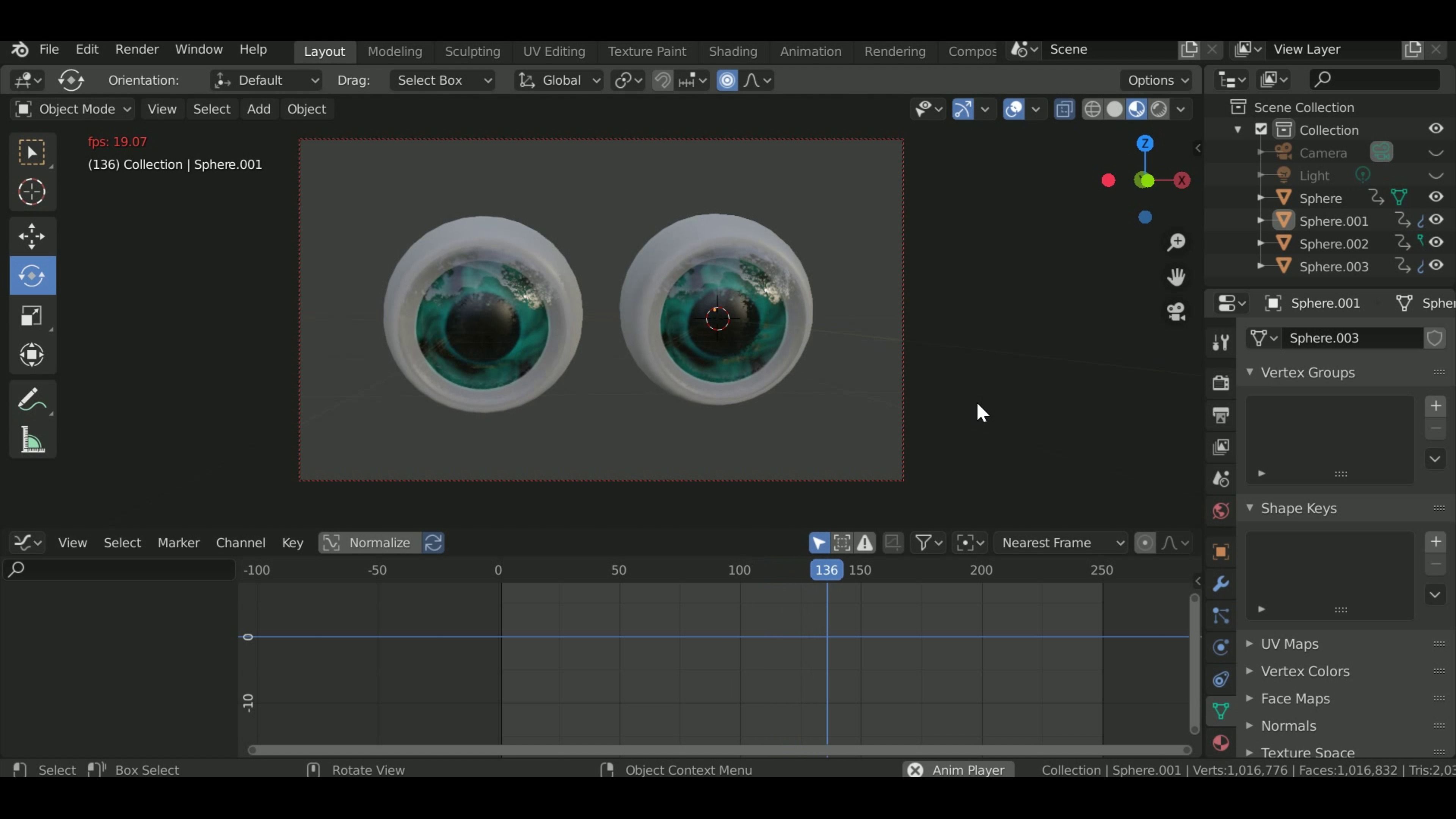 Realistic 3D Eevee Eye Models 3D model_4