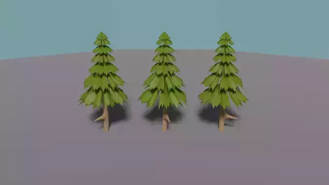 LOW POLY PINE TREE Free low-poly 3D model