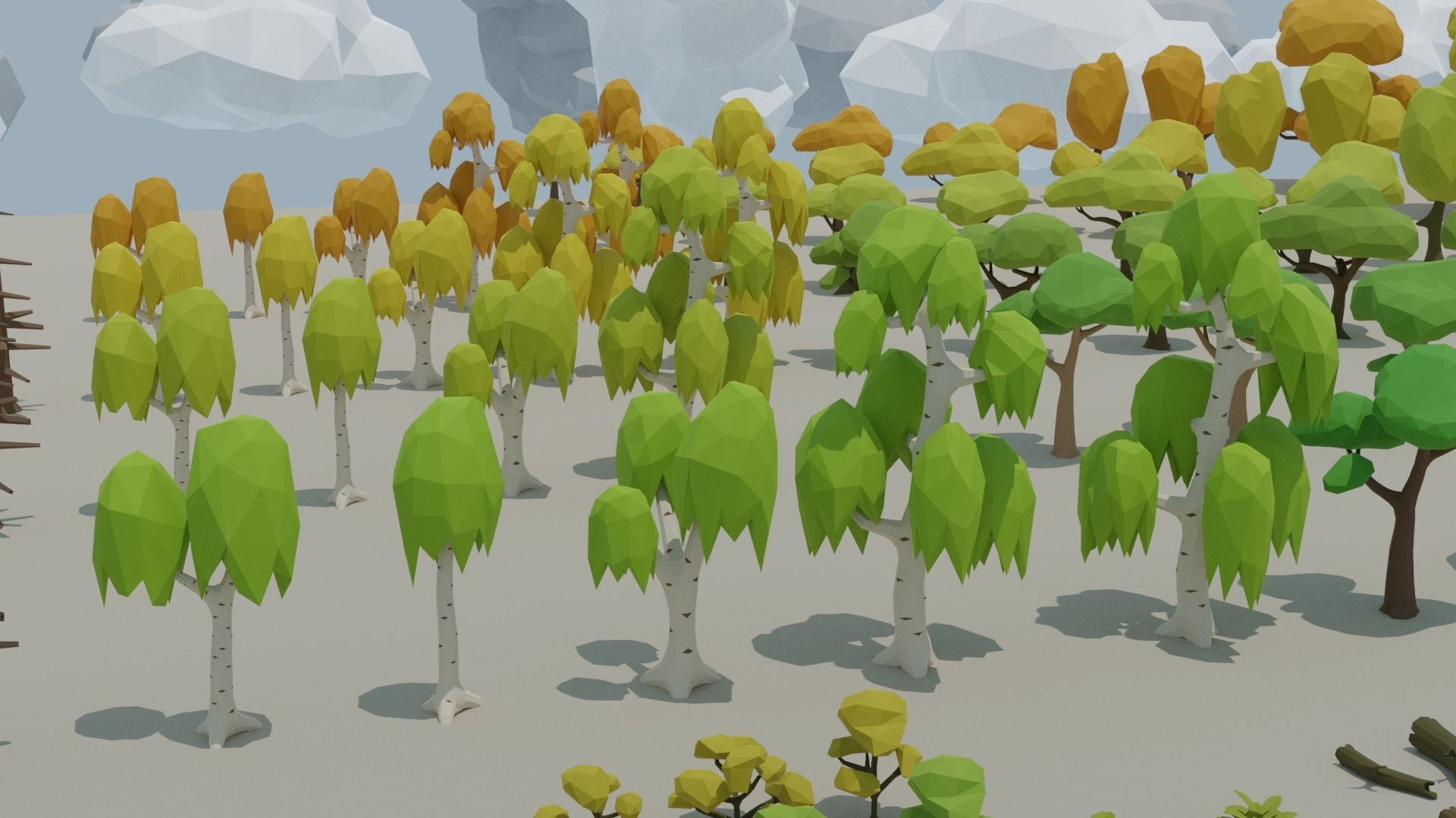 SALE 2021 Low Poly Nature Pack - AR-VR - Game Ready Low-poly 3D model_11