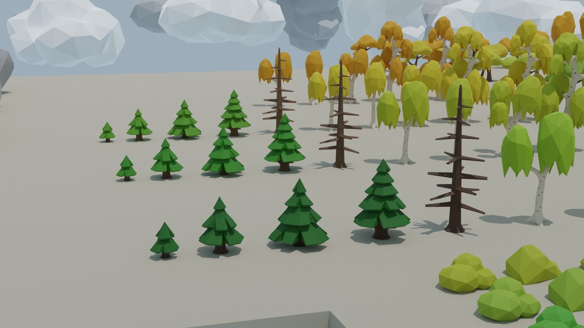 SALE 2021 Low Poly Nature Pack - AR-VR - Game Ready Low-poly 3D model_10