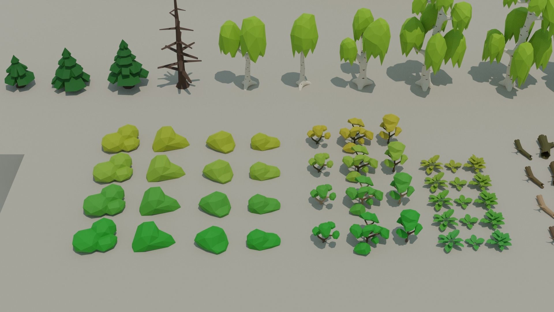 SALE 2021 Low Poly Nature Pack - AR-VR - Game Ready Low-poly 3D model_7