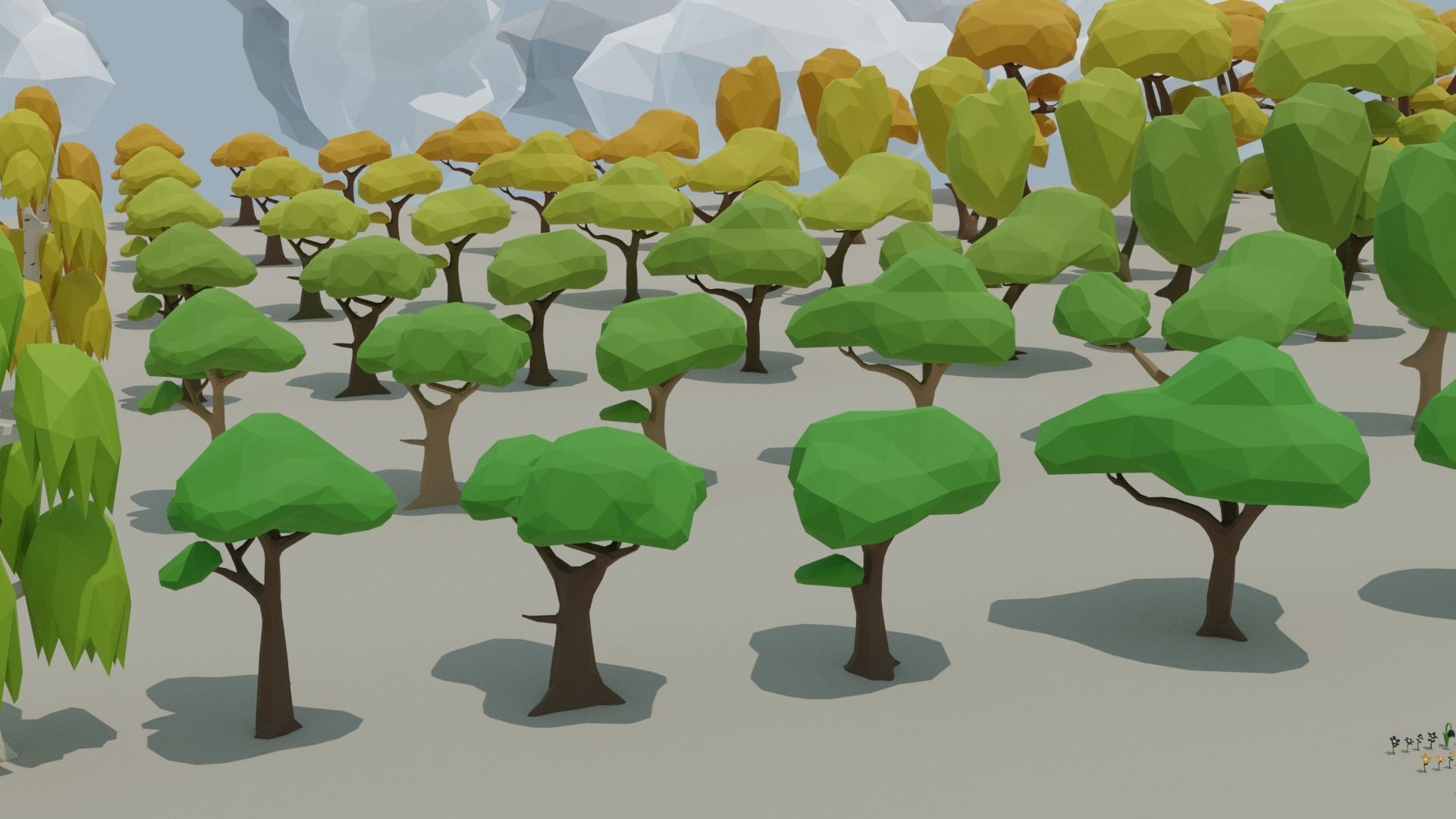 SALE 2021 Low Poly Nature Pack - AR-VR - Game Ready Low-poly 3D model_12
