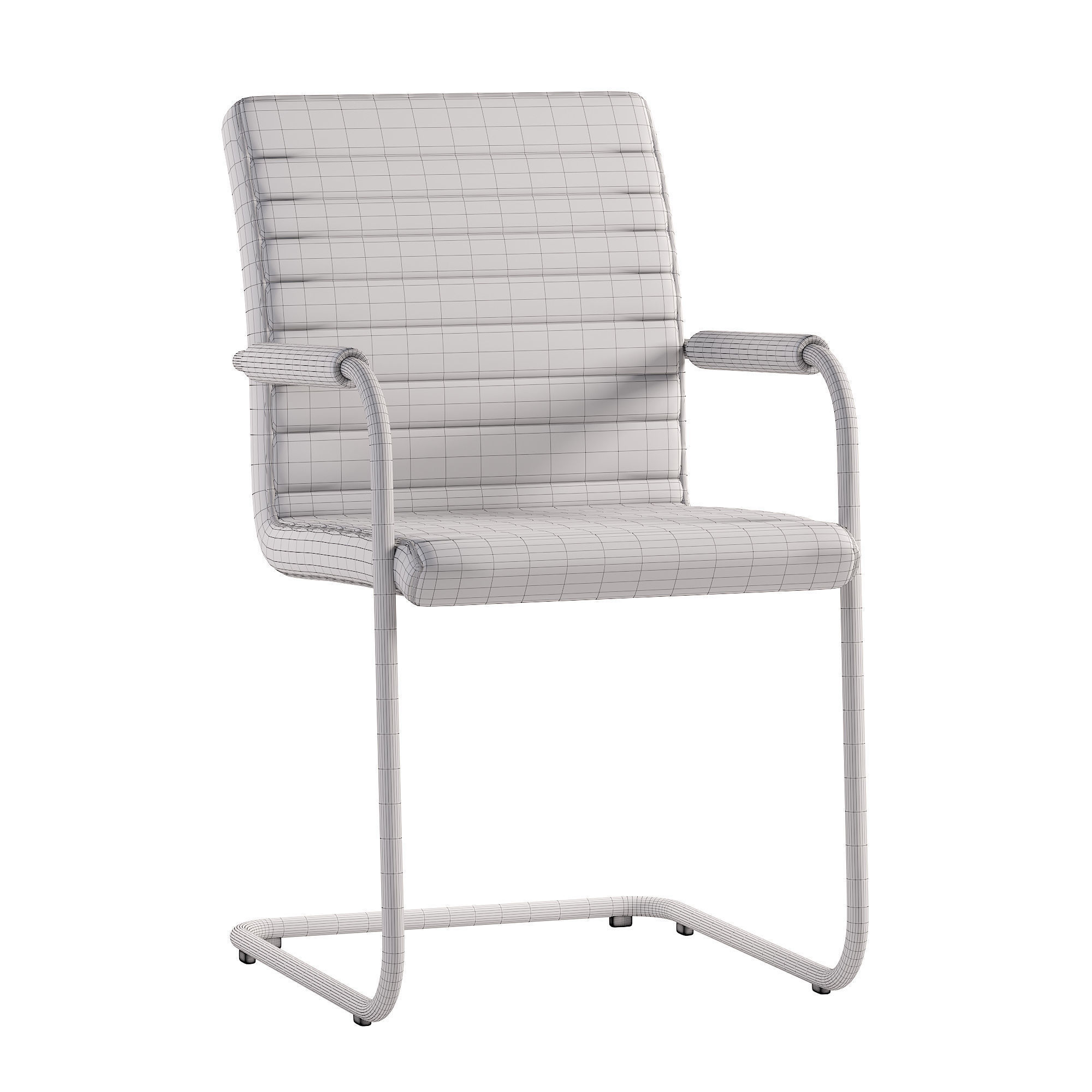 Chair modern  Low-poly 3D model_8