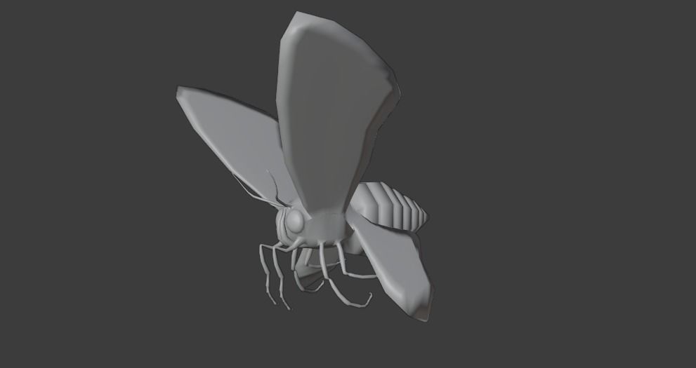 MOTH BUTTERFLY Low-poly 3D model_8