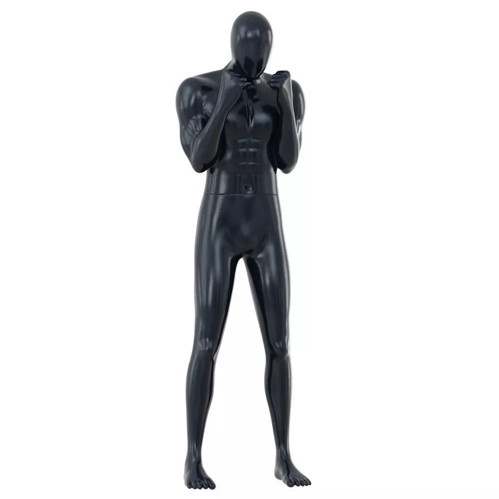 Male mannequin stands like a boxer 146 3D model_0
