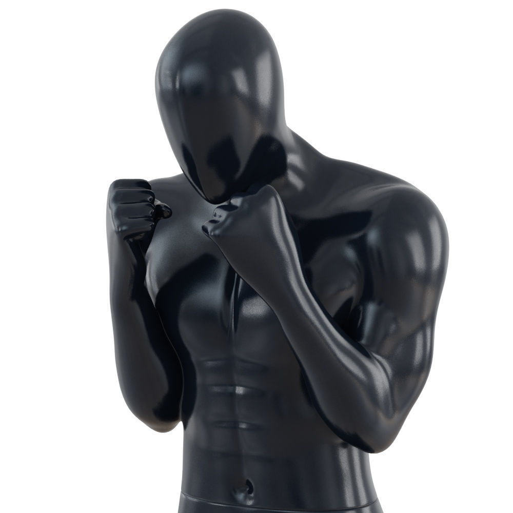 Male mannequin stands like a boxer 146 3D model_5