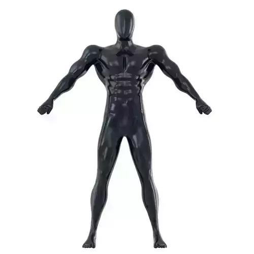 Fitness mannequin with big muscles posing 147