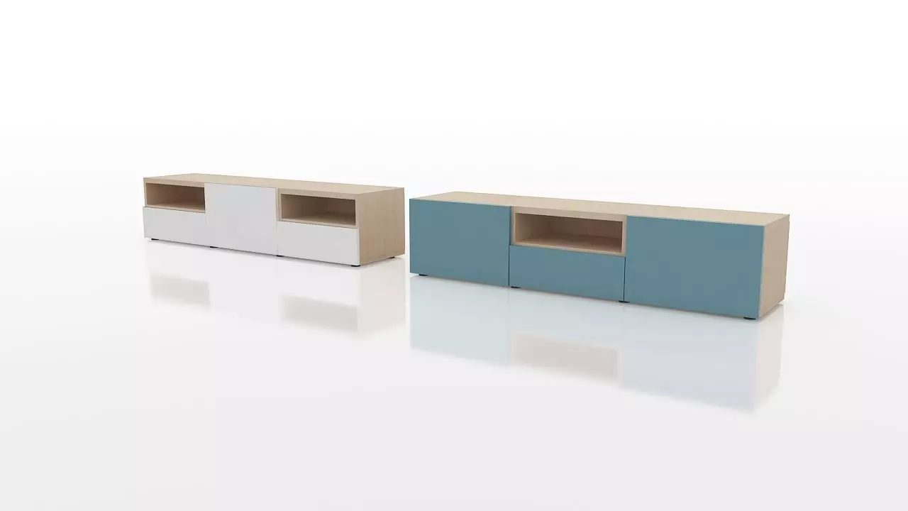 Ikea BESTA cabinet Free low-poly 3D model