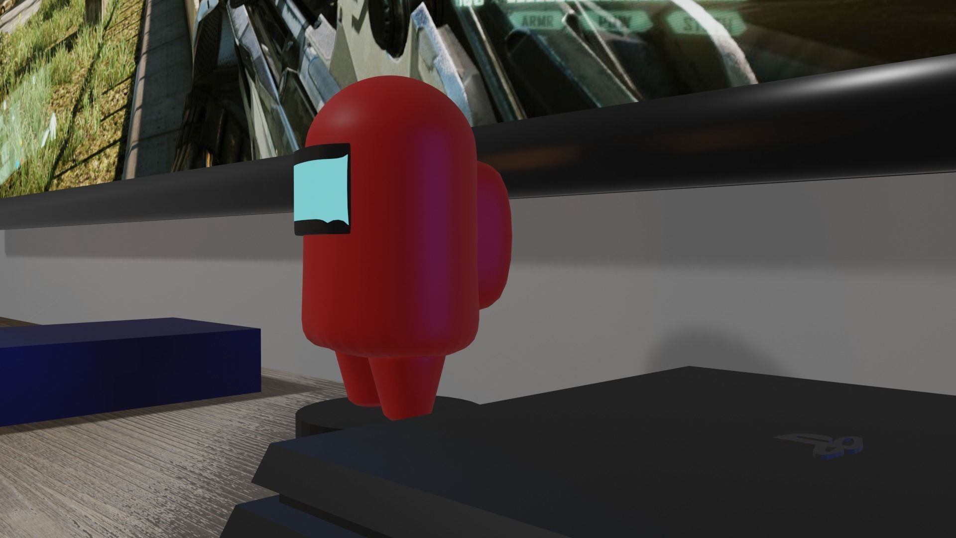 Room Model car simulator Low-poly 3D model_10