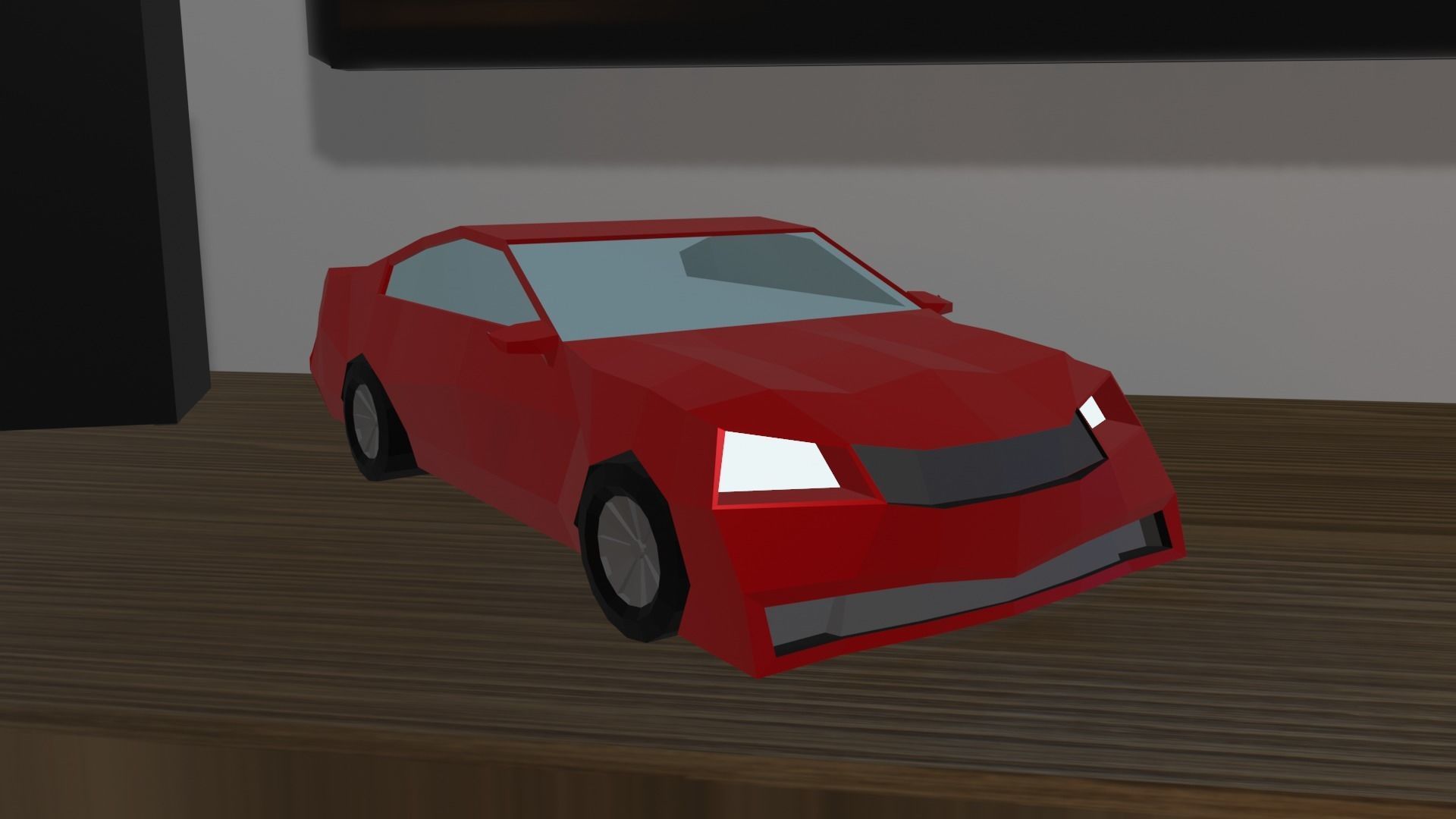 Room Model car simulator Low-poly 3D model_5
