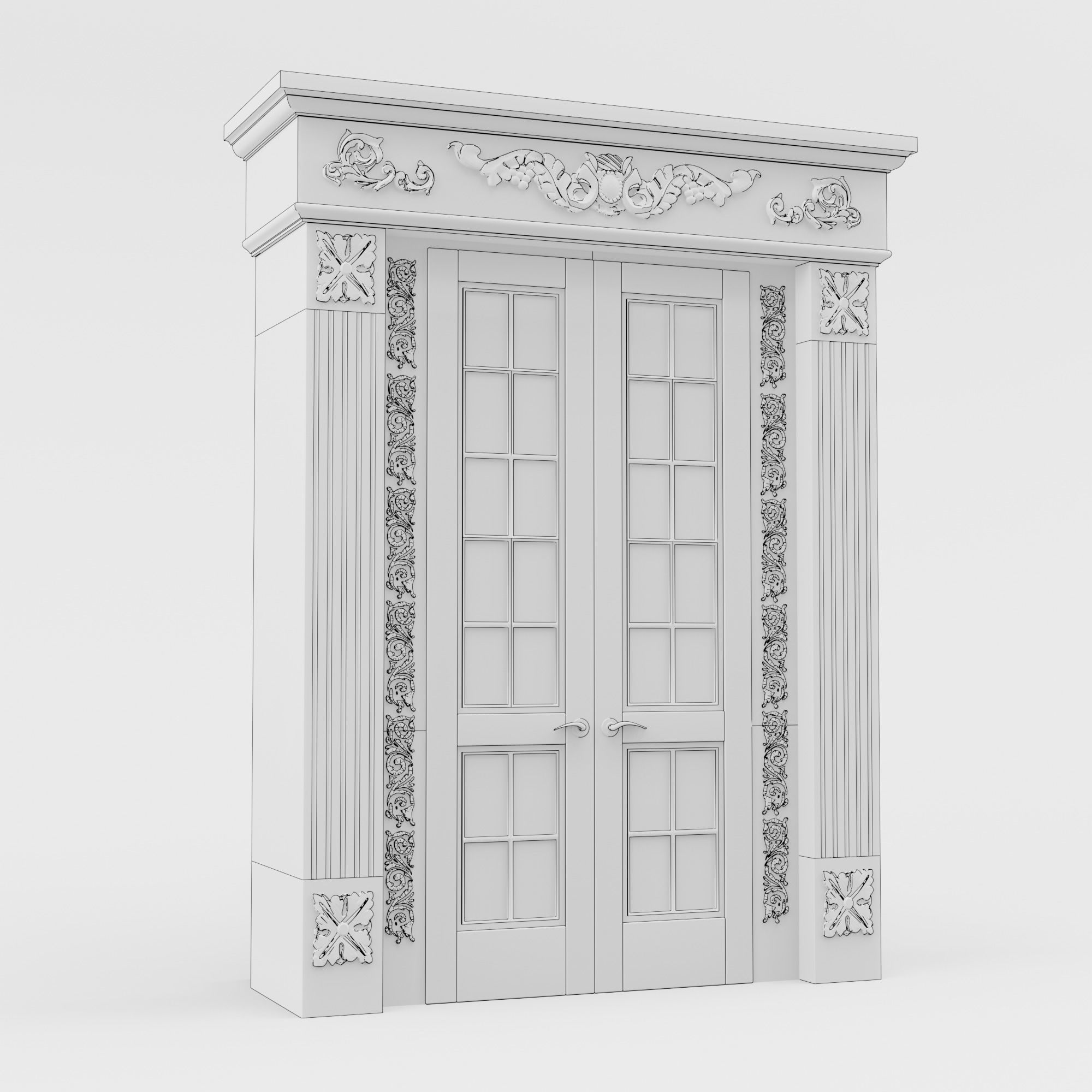 Classic Door  3D model_2