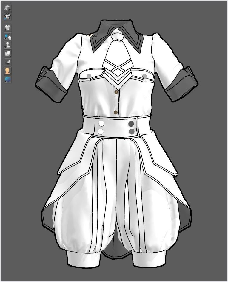 Female Casual Uniform - 66 Marvelous Designer and Clo3D 3D model_8