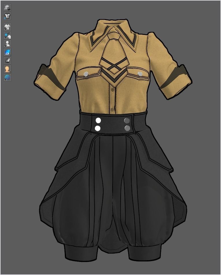 Female Casual Uniform - 66 Marvelous Designer and Clo3D 3D model_12