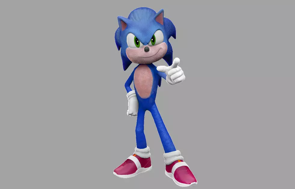sonic cartoon Model  3D model_0