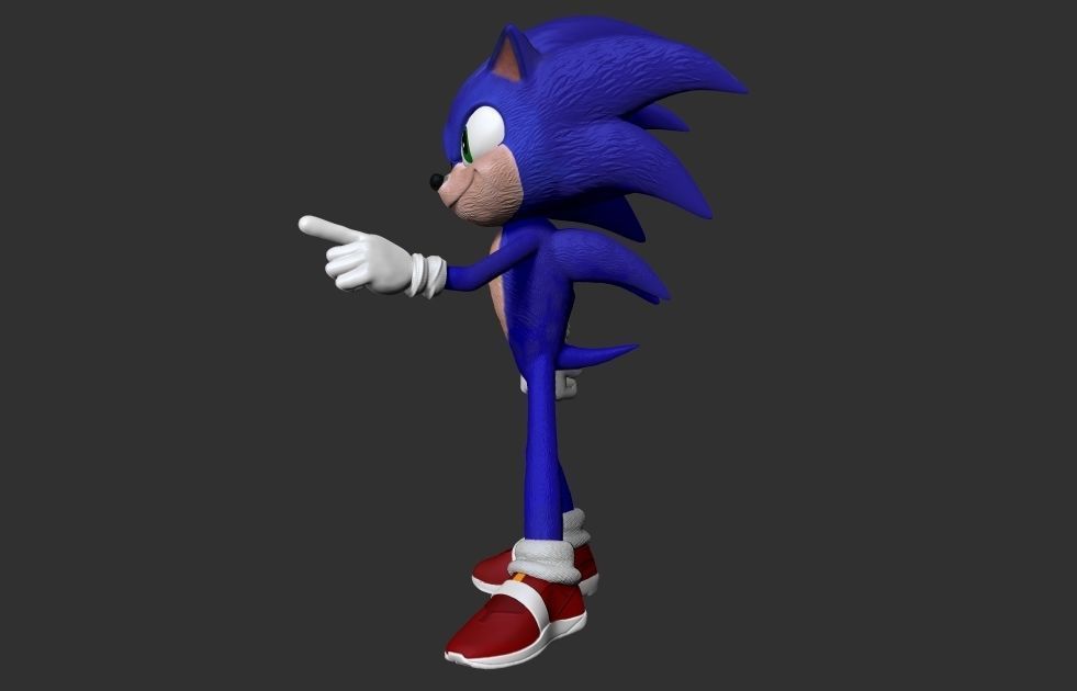 sonic cartoon Model  3D model_7