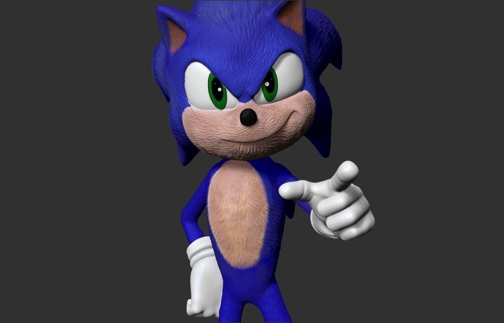 sonic cartoon Model  3D model_8