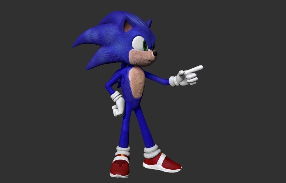 sonic cartoon Model  3D model_3