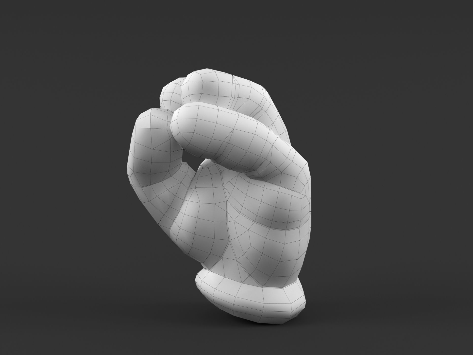 Mickey Italian Hand 3D print model_2