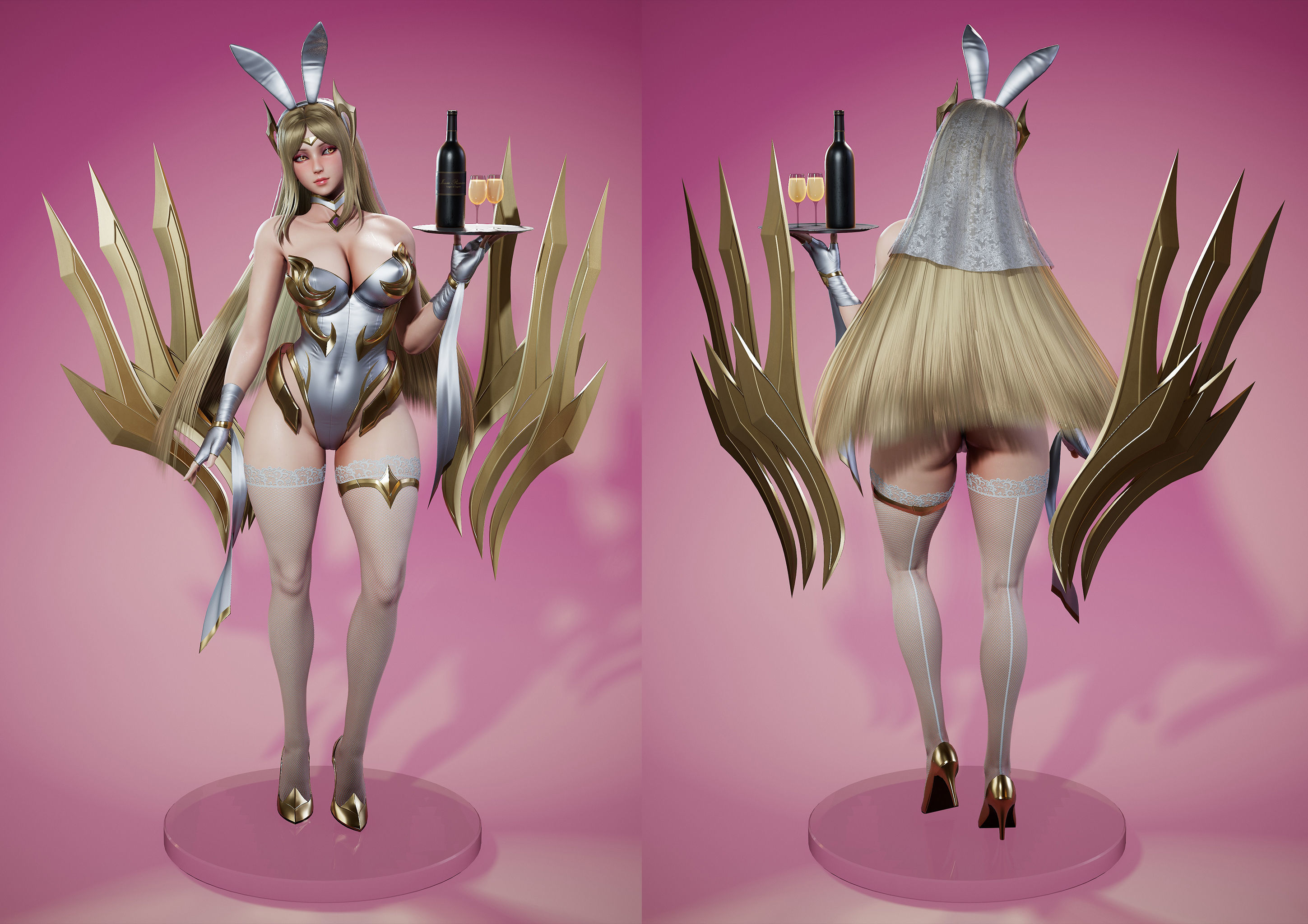 Bunny Irelia - Game Ready Low-poly 3D model_20