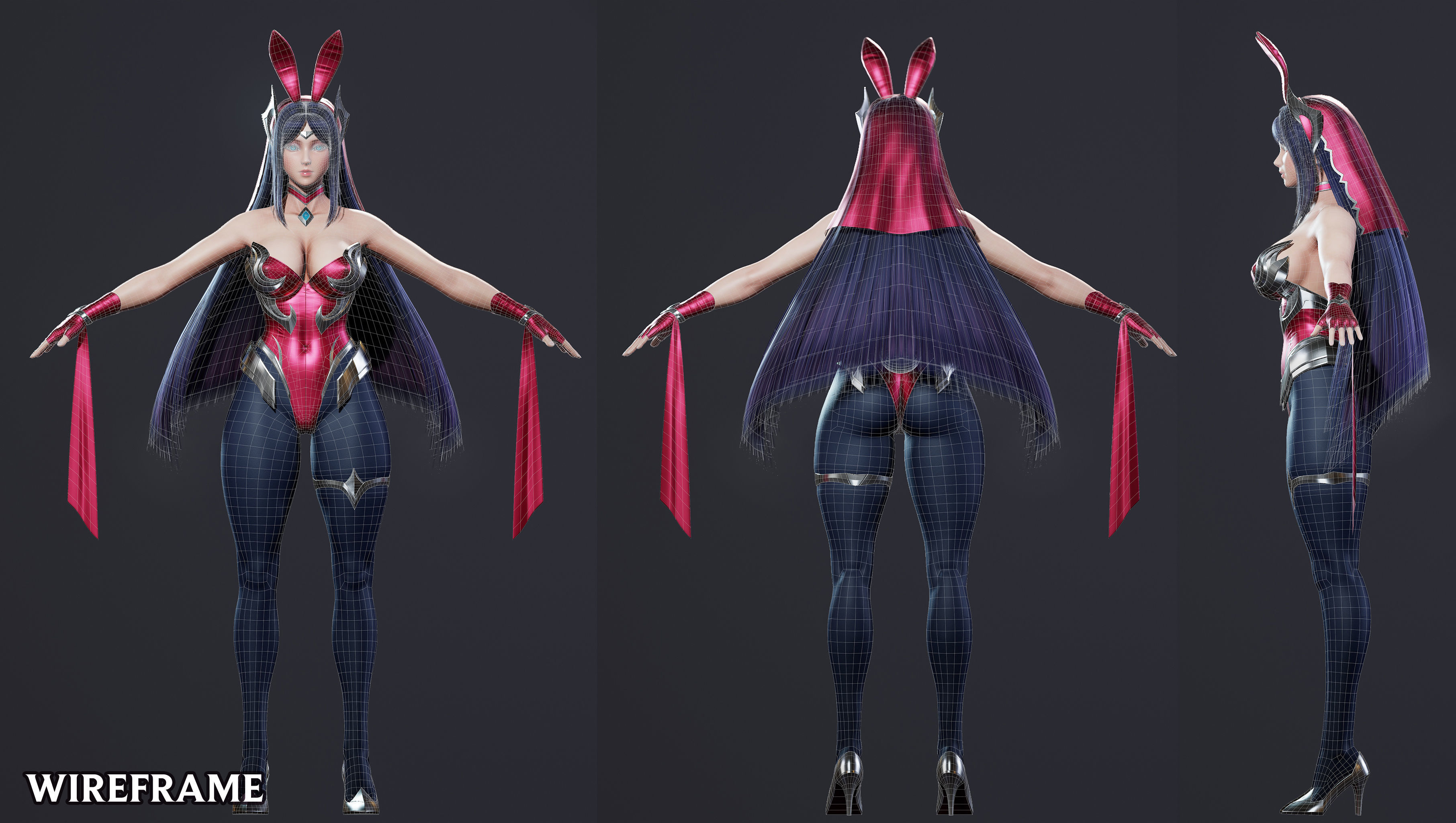 Bunny Irelia - Game Ready Low-poly 3D model_8